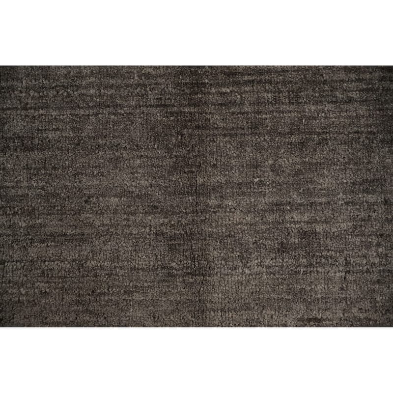 Hand Knotted Oriental 100% Wool Carpet Tribal Contemporary Greys & Charcoal Gabbeh Area Rug - 11' 4'' X 8' 6''