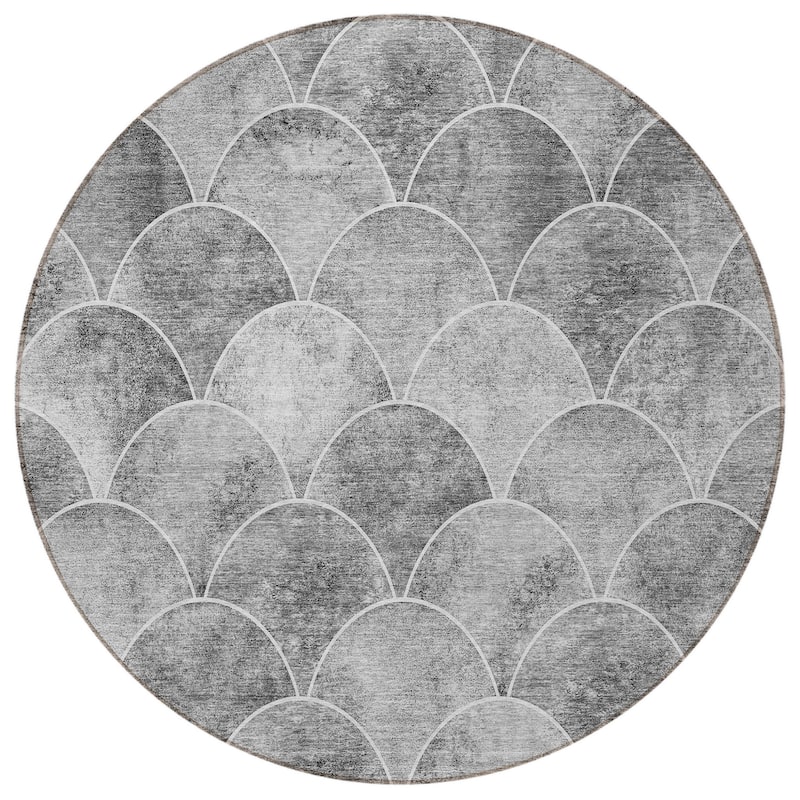 HomeRoots Abstract Transitional Rectangle Outdoor Rug