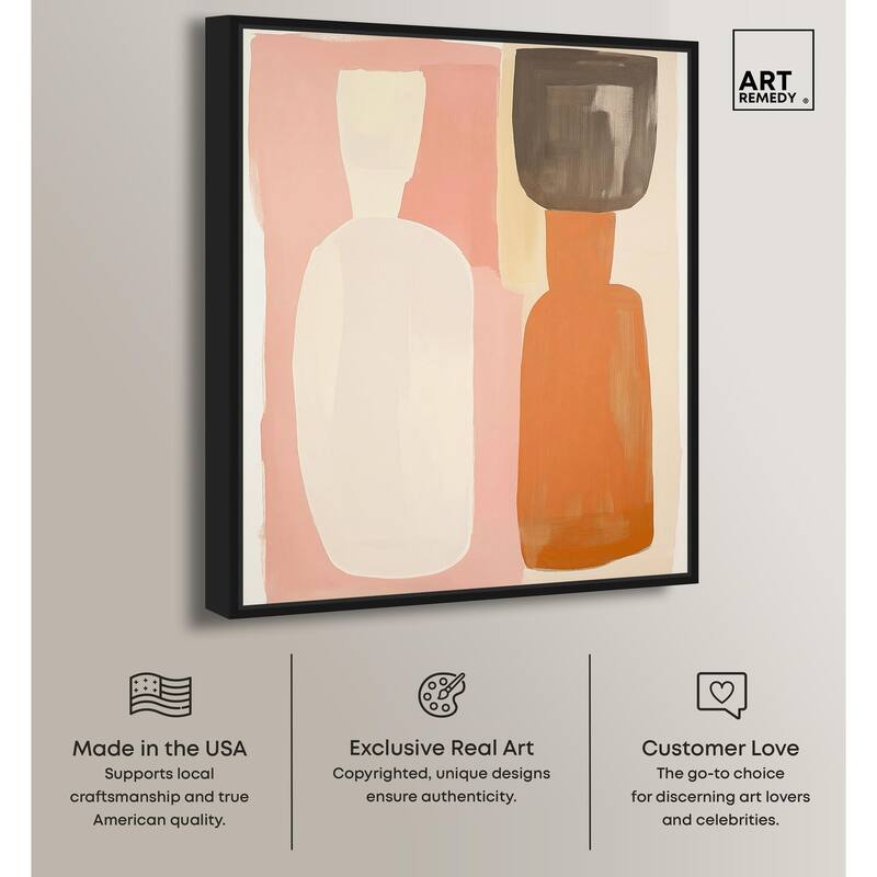 Pink Meets Clay II Canvas by Art Remedy