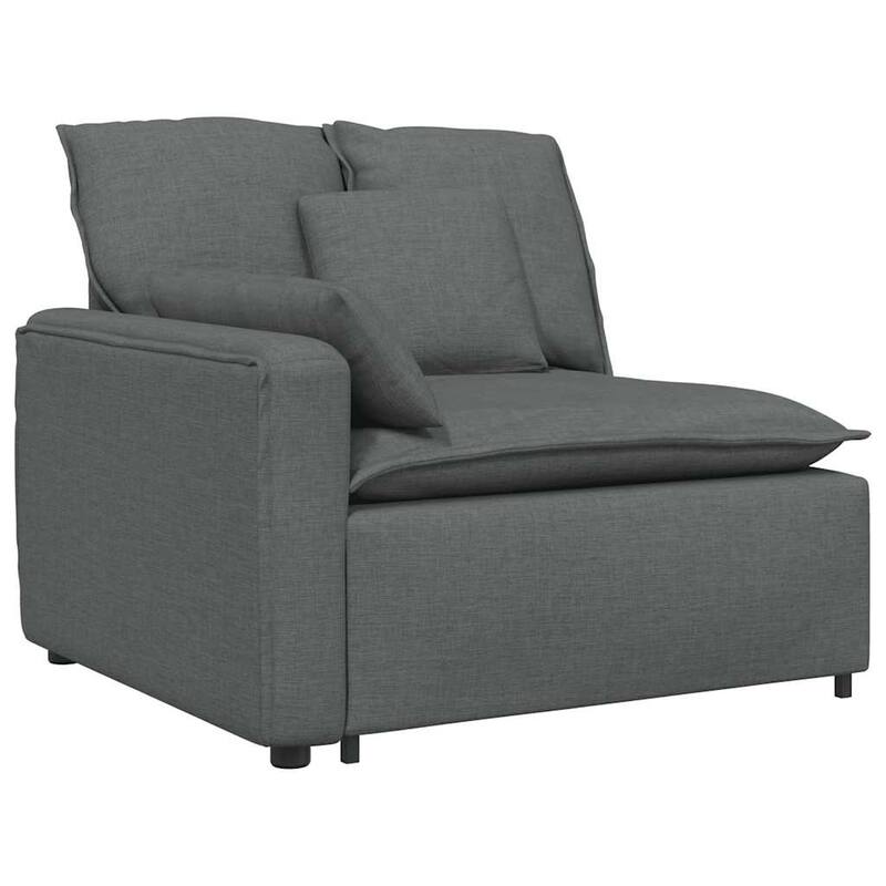 vidaXL Modular Sofa with Cushions Dark Gray - 127.6" x 41.3" x 25.2"