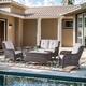 Option Brown Rattan Beige Cushion