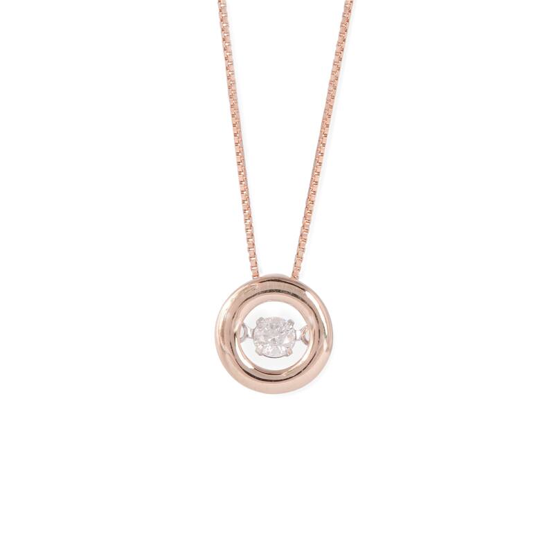 1/10ct TDW Diamond Solitaire Pendant Necklace in 10k Gold for Women