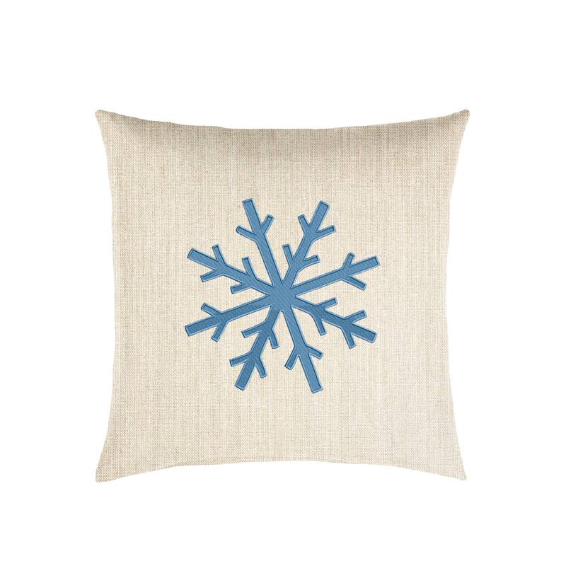 Snowflake Sunbrella Indoor/ Outdoor Pillow, 18 in x 18 in