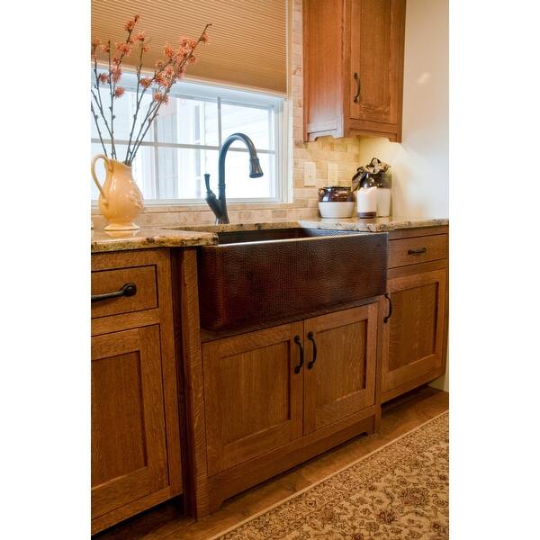 Shop Miseno Mno001nv Artisan 33 Farmhouse Single Basin Copper Kitchen Sink Antique Overstock 25650248