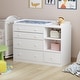 preview thumbnail 1 of 7, Premium White 5-Drawer Dresser with Baby Changing Table by Kerrogee - 47.2"L White