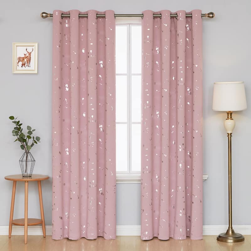 Deconovo Silver Spot 52 Width Curtain Panel Pair (2 Panel)