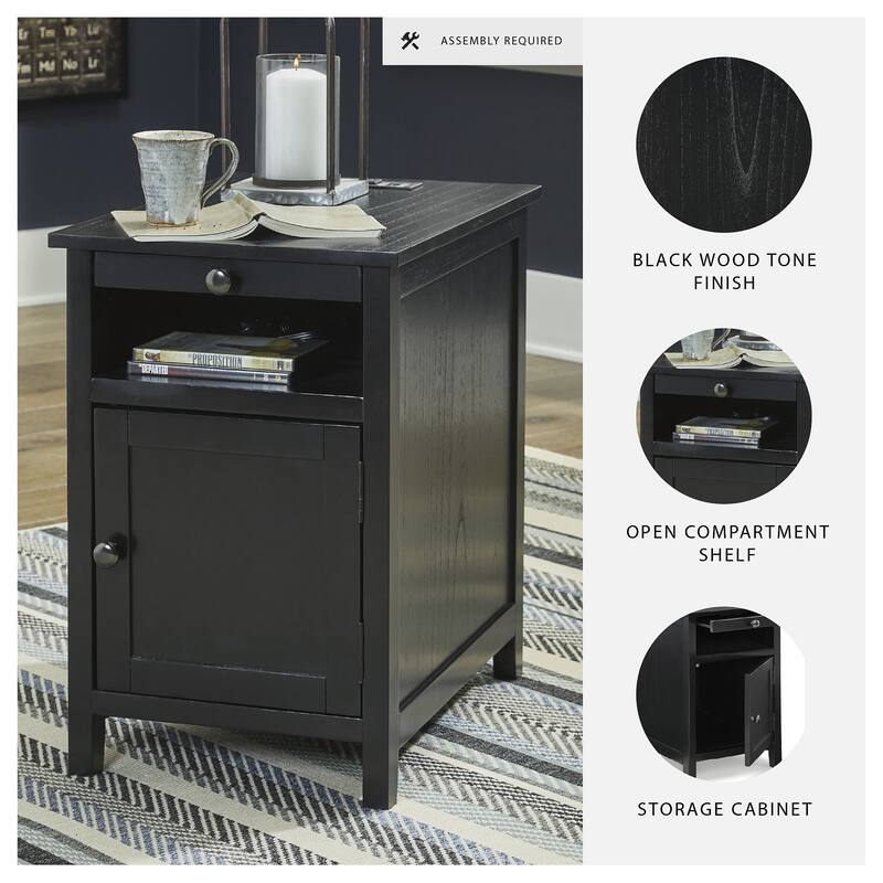 Signature Design by Ashley Treytown Chairside End Table - 16"W x 24"D x 24"H