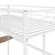preview thumbnail 7 of 13, Twin Loft Bed with Built-in Desk and Guardrails, White