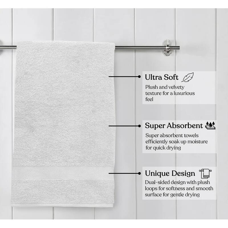 Delara Organic Cotton Feather Touch Quick Dry 650 GSM Bath Sheet, 36"X70"