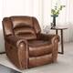Breathable Bonded Leather Electric Power Recliner Chair - Nut Brown Color