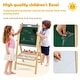 preview thumbnail 6 of 6, Kids Art Easel with Paper Roll Double Sided Chalkboard and Whiteboard - 20" x 21" x 31- 41" (L x W x H)