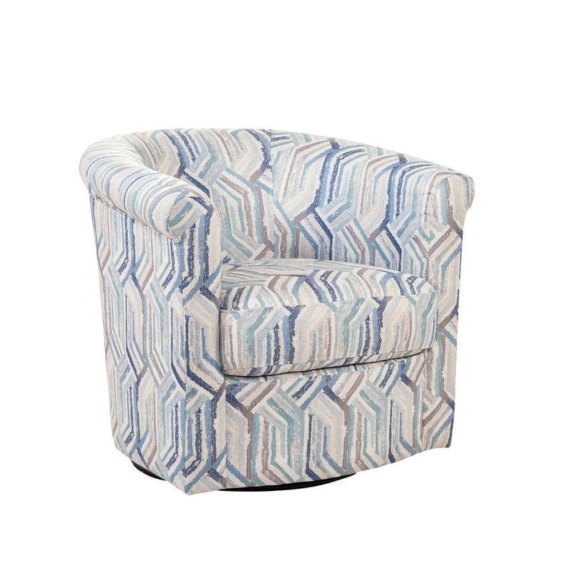 Marvel Traditional 360-degree Swivel Tub Chair - Mosaic Multi-Blue