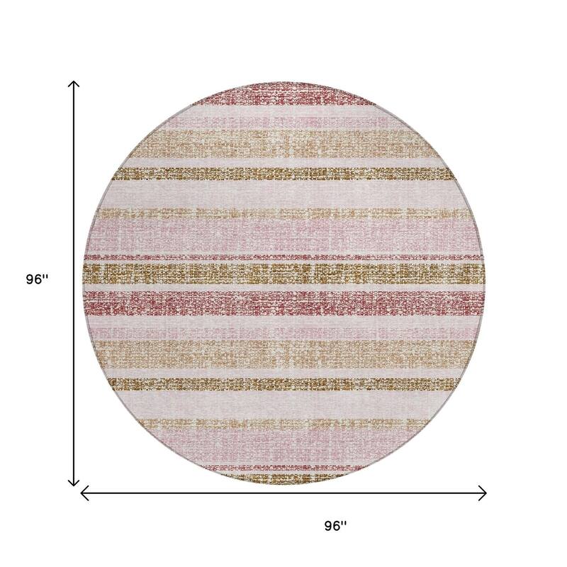 HomeRoots Striped Transitional Rectangle Outdoor Rug