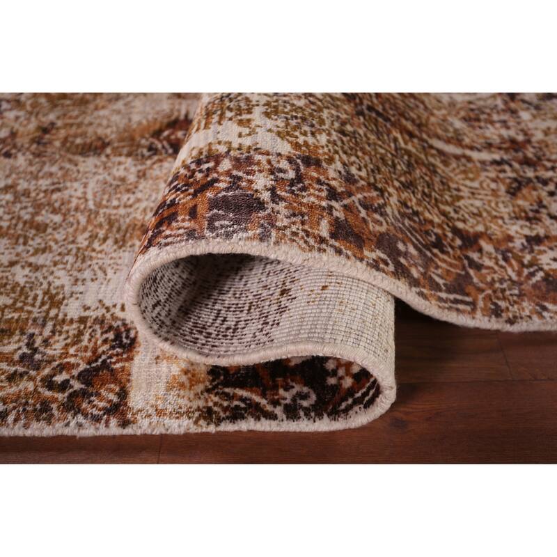All-Over Abstract Modern Area Rug Hand-Knotted Wool Carpet - 5'4" X 7'10"