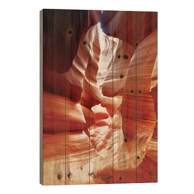 Antelope Canyon II Print On Wood by Philippe Hugonnard - Multi-Color