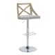 Option Light Grey Fabric/White Wash/Chrome