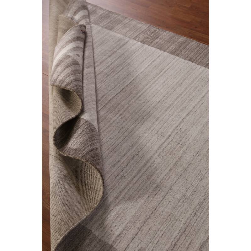 Tribal Beige Gabbeh Indian Area Rug Handmade Oriental Wool Carpet - 5'5" x 7'7"