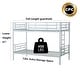 preview thumbnail 6 of 7, Silver Metal Twin over Twin Bunk Bed with Removable Ladder - Full-Length Guardrails