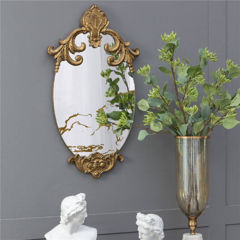 Decorative Oval Wall Mirror, Accent Mirror for Living Room, Entryway