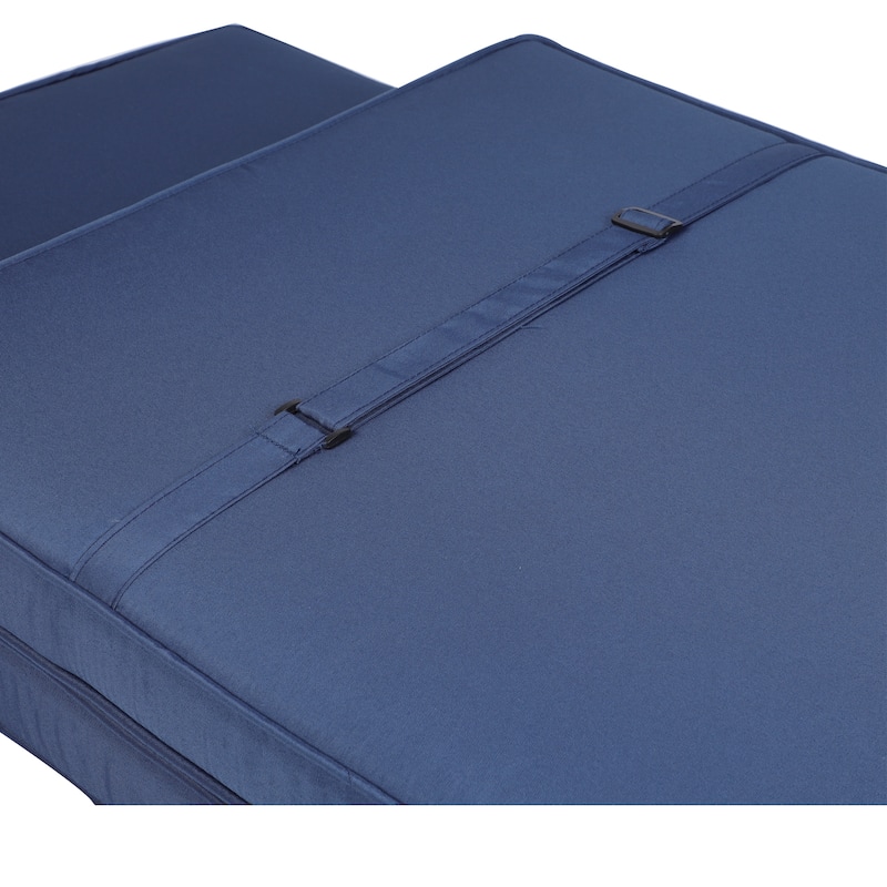 GDFStudio Bula Outdoor Chaise Lounge Cushion with Removable Cover (Set of 2)-ONLY CUSHION - 74.41" x 22.05"