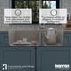 preview thumbnail 46 of 63, Karran Drop-In Quartz 34 in. Double Bowl 60/40 Kitchen Sink With Bottom Grids and Strainers