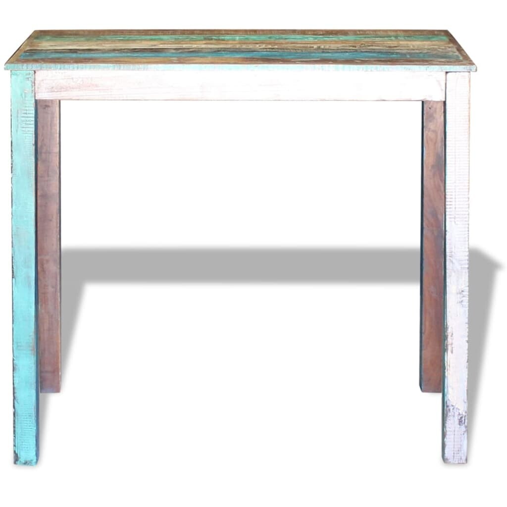 Shop Vidaxl Bar Table Solid Reclaimed Wood Dining High Breakfast Kitchen Dinner Multi Color Overstock 18965587