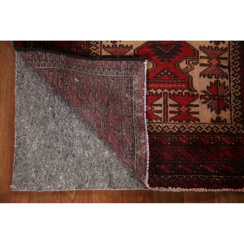 Balouch Persian Vintage Area Rug Hand-knotted Wool Carpet - 2'9"x 4'7"