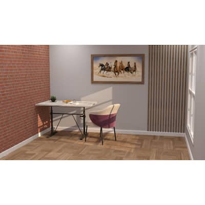 Height Adjustable Wooden Desk - 48" - Gray and Black