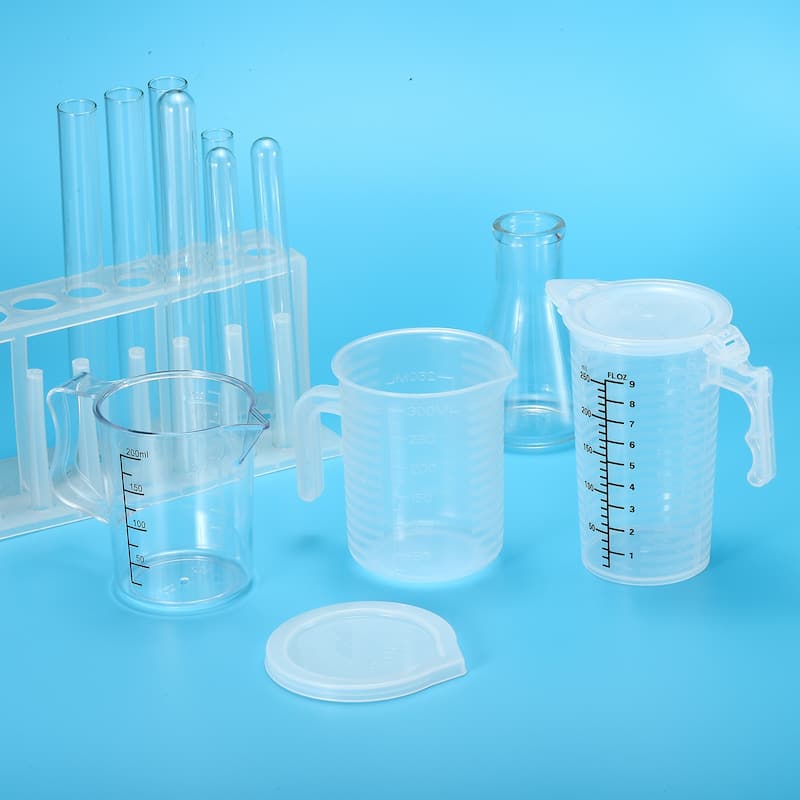 Graduated Beaker, 1000ml PC Plastic Cup Double Sided Graduations - Transparent