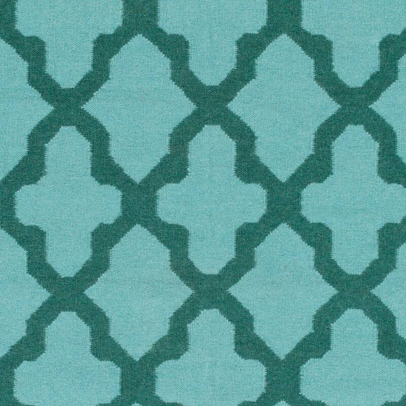 Hand-Woven Ashley Lattice Reverisble Flatweave Wool Area Rug - 5' x 8'