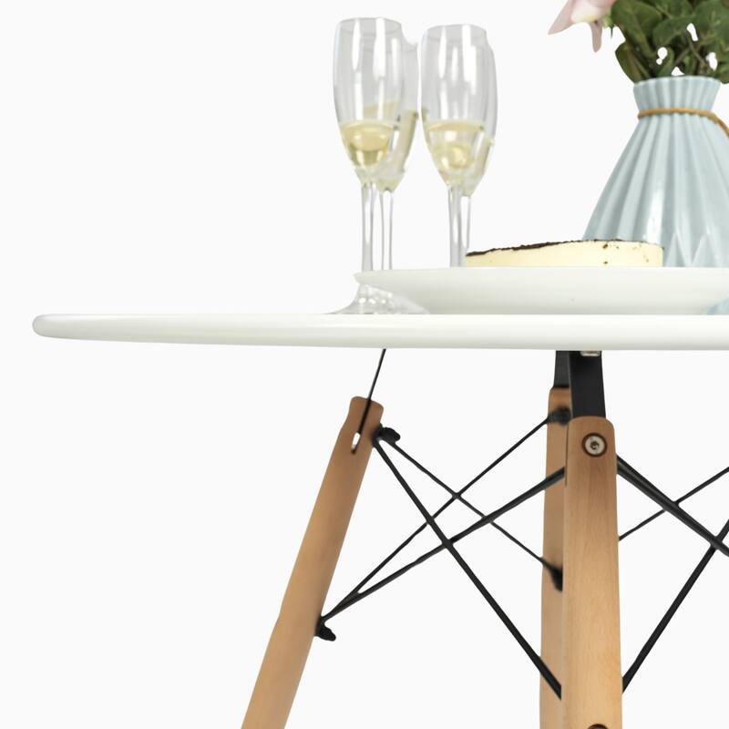 HomyLin 31.5" Round Dining Table Mid-Century Modern Coffee Table