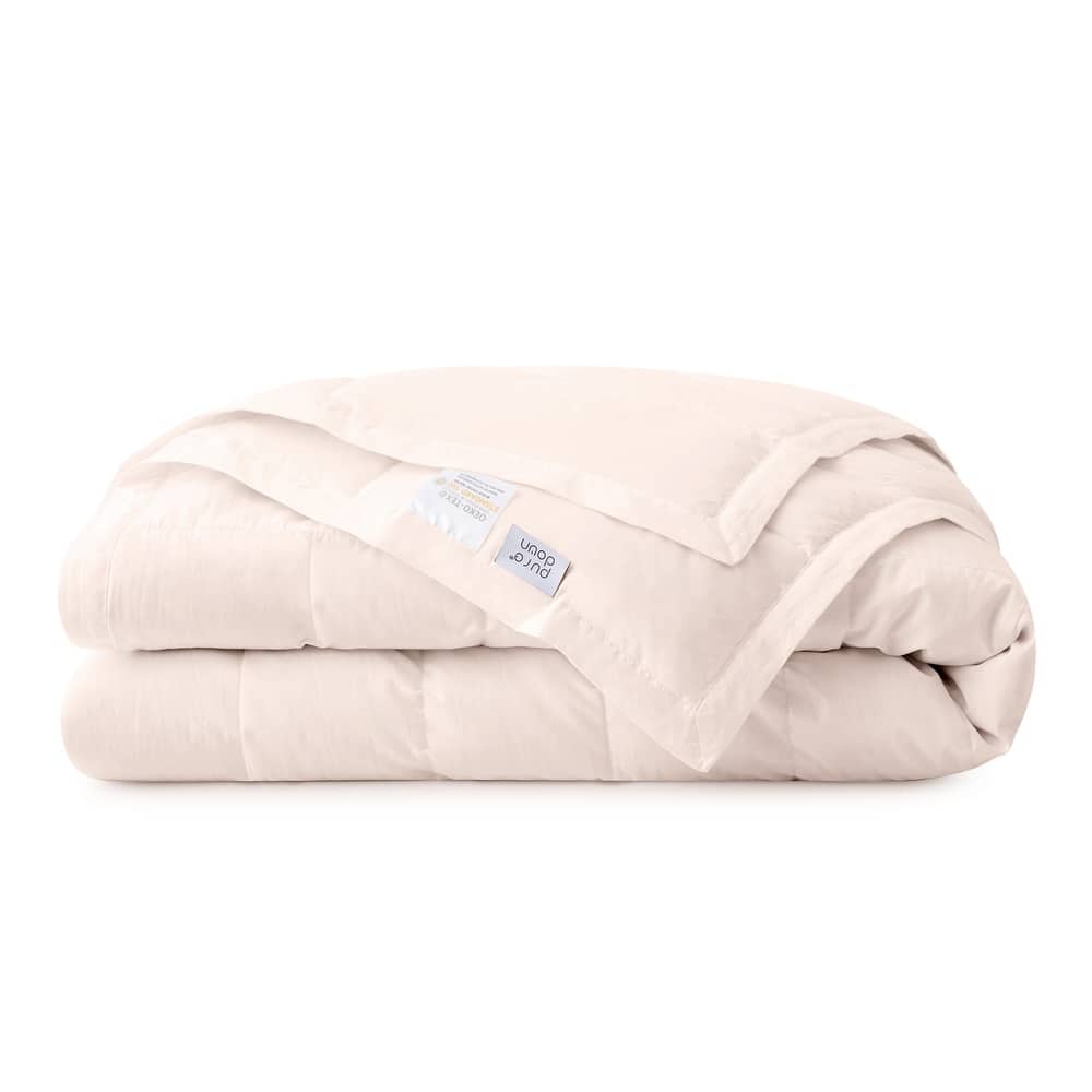 Lightweight Cooling Lyocell White Down Comforter, Tencel Oversized Blanket for Summer