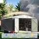 preview thumbnail 6 of 50, Patiowell 10' x 12' &10' x 14' Metal Outdoor Storage Shed with Floor Frame for Garden, Backyard, Patio