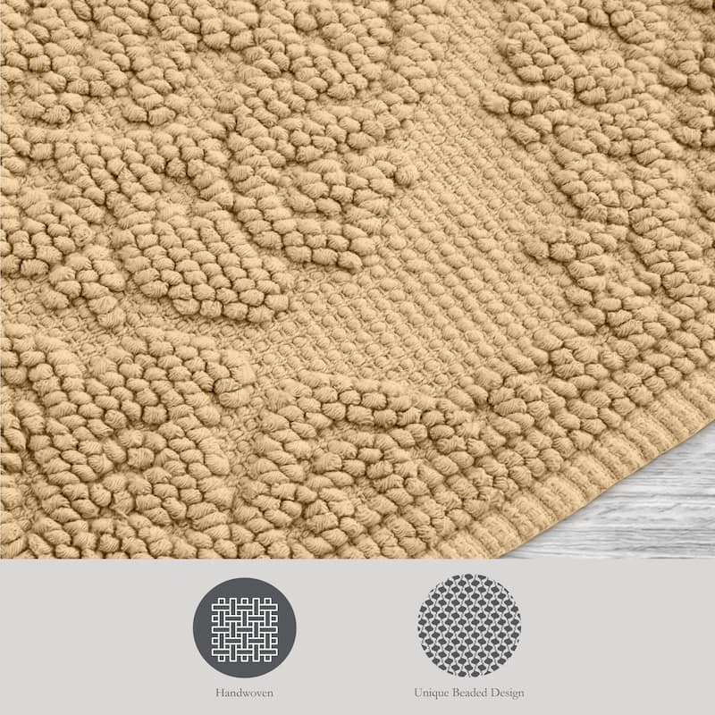 Jean Pierre Ricardo Cotton Fringe Bath Rug