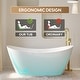 preview thumbnail 25 of 26, Freestanding Soaking Bathtub,100% Pure Virgin Acrylic with Drain And Groove Overflow,Glossy White