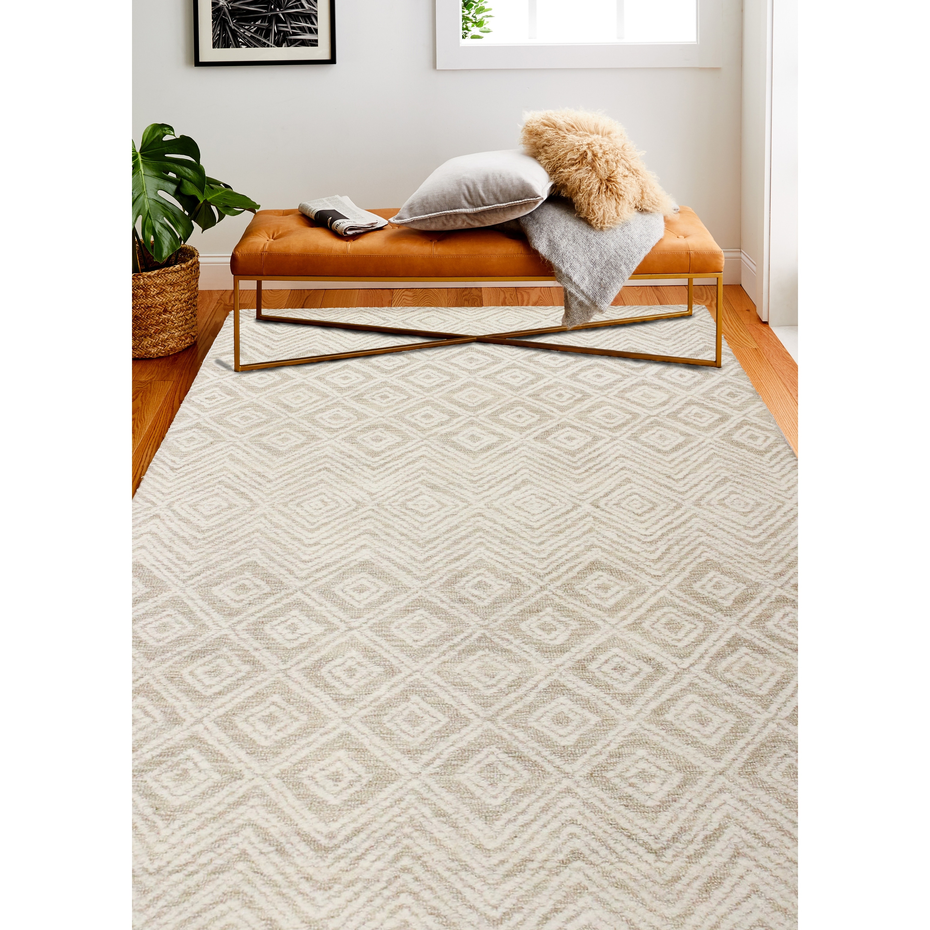 Bashian Mack Contemporary Hand Tufted Area Rug - On Sale - Bed Bath ...