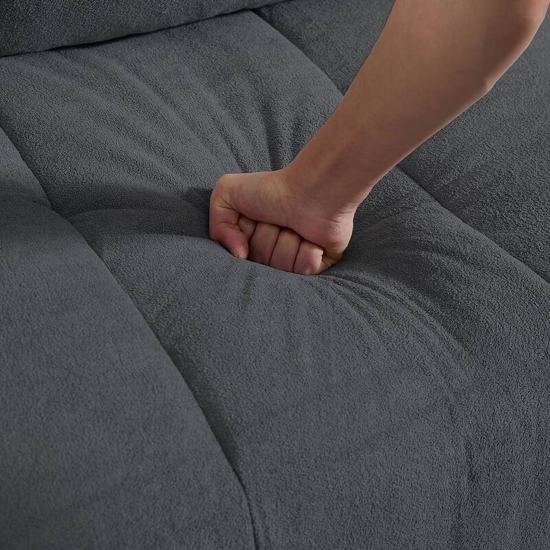 "102.56" Wide Reversible Sectional Sofa with Corner Lounge Seat