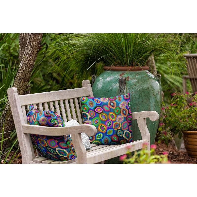 Modern Leaf Pile Fall Indoor/Outdoor Throw Pillow