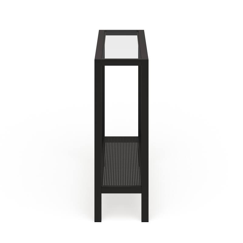 Rigan Modern Metal and Glass Console Table