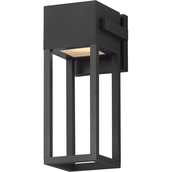 slide 2 of 4, Maxim 40672 Strand VX 14" Tall LED Outdoor Wall Sconce Black