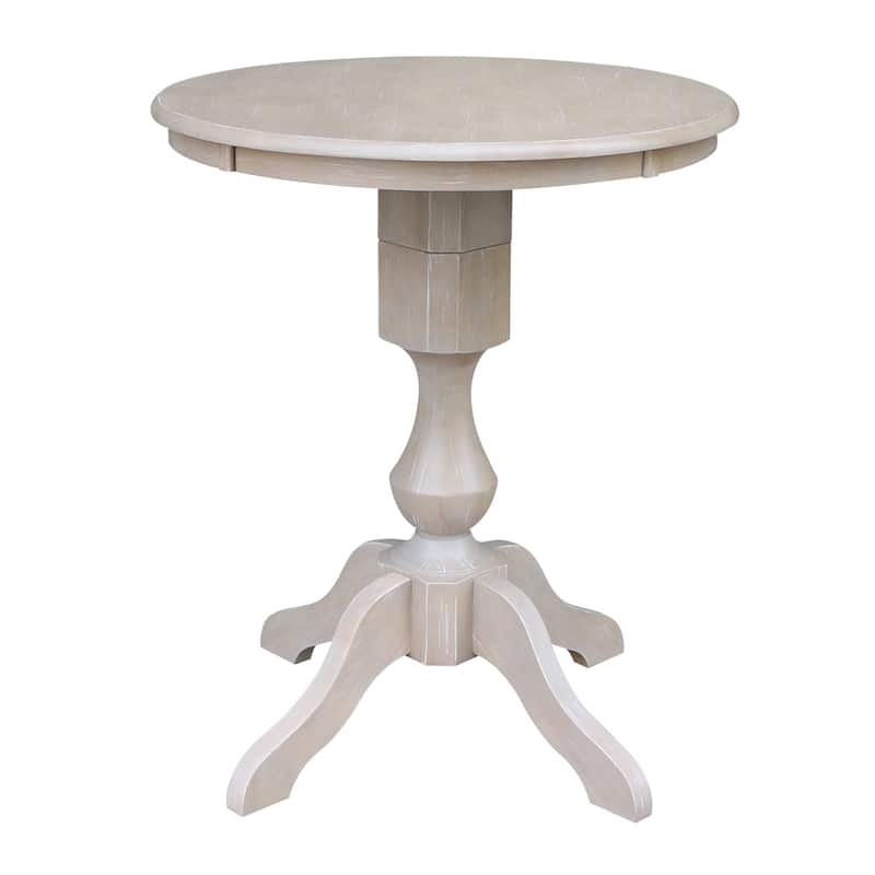 Solid Wood 30" x 30" Round Pedestal Table