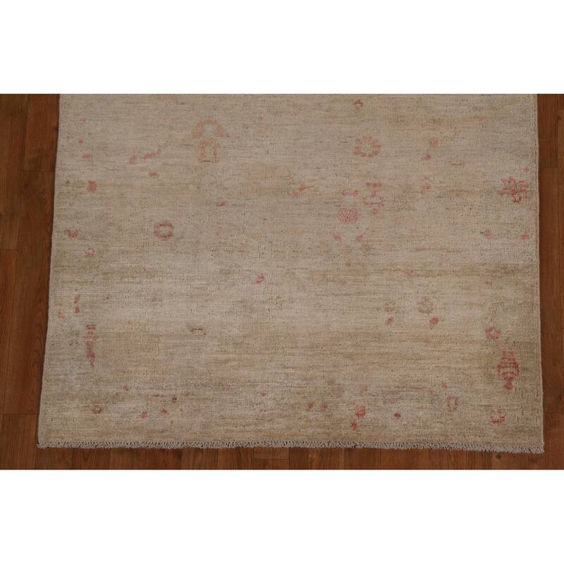 Traditional Oushak Turkish Oriental Area Rug Hand-knotted Wool Carpet - 3'10" x 4'10"