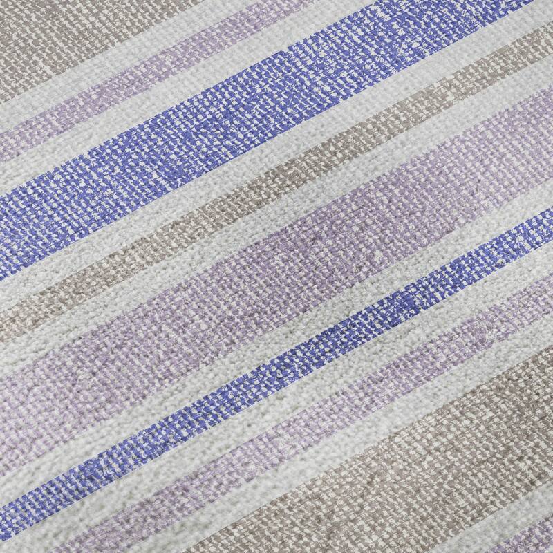 Premium Washable Super Soft Modern Cabana Stripe Mayfield Rug
