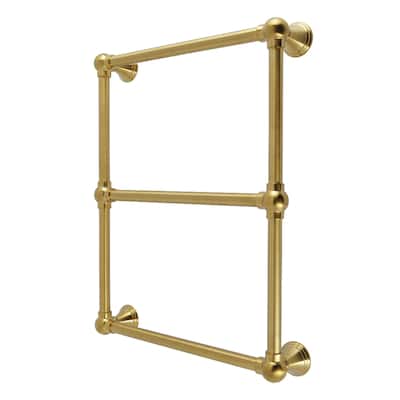 Kingston Brass Maximilien 18" x 24" Brass Wall Mount 3-Tier Towel Rack