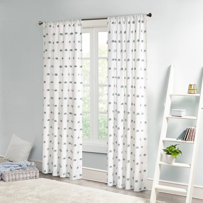 Intelligent Design Sophie Pom Pom Embellished Single Window Panel