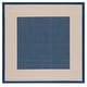 preview thumbnail 75 of 133, SAFAVIEH Courtyard Sherrie Border Indoor/ Outdoor Waterproof Patio Backyard Rug 5'3" Square - Navy/Beige