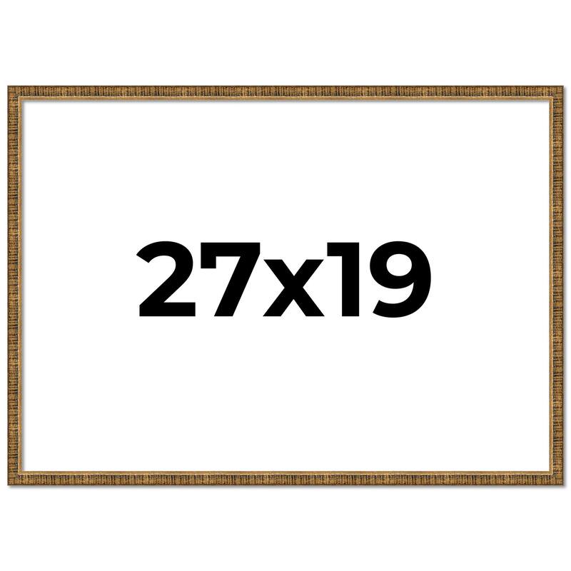 27x19 Frame Gold Solid Wood Picture Frame - Complete Modern Photo