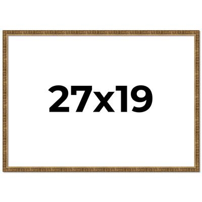 27x19 Frame Gold Solid Wood Picture Frame - Complete Modern Photo