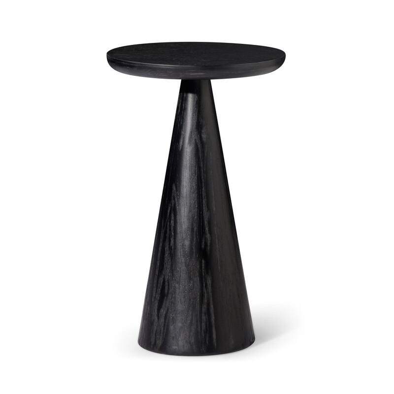 Maven Lane Owen Rustic Wooden Drink Table - Black