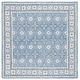 preview thumbnail 9 of 11, SAFAVIEH Handmade Ebony Greer Modern Wool Rug 3' Square - Blue/Ivory - Square
